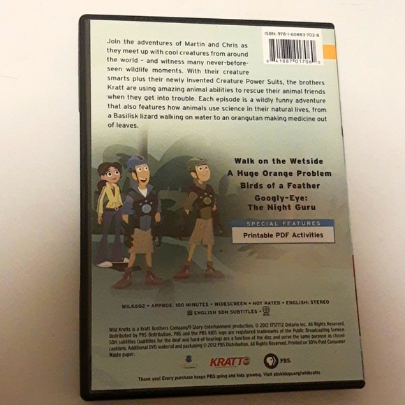 PBS Kids Wild Kratts: Jungle Animals DVD - Picture 2 of 13